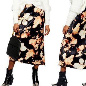 TOPSHOP Tie Dye Midi Skirt